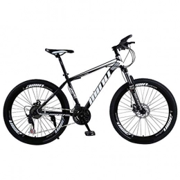 CHMORA Adult Mountain Bike, 26 inch Wheels, Mountain Trail Bike High Carbon Steel Folding Outroad Bicycles, 21-Speed Bicycle Full Suspension MTB Gears Dual Disc Brakes Mountain Bicycle (White)