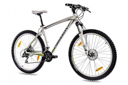 CHRISSON Bike CHRISSON '1 / 4Inches Aluminium MTB Mountain Bike Bicycle 27, 5er Unisex with 24g Shimano 2XDISK Dragon Rims Matte White