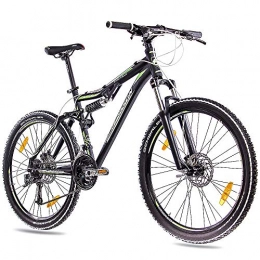 CHRISSON Mountain Bike CHRISSON '26inch Top Aluminium Mountain Bike Bicycle Contero with a 24Speed Deore and Swallow and 2Matte Black