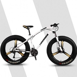CJF Mountain Bike CJF 26 Inch Mountain Bikes Fat Tire Mountain Trail Bike Dual Disc Brake Snow Bicycle with High-Carbon Steel Frame, 21 Speed, A