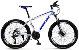 Generic Bike Comfort & Cruiser Bikes Kids' Bikes 30 Speed Mountain Bike 26 Inch Wheel Dual Suspension City Road Bicycle For Adults (Color : Black white)-White_Blue