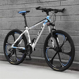 Generic Mountain Bike Comfort & Cruiser Bikes Kids' Bikes Mens Mountain Bike 26 Inch Riding Damping City Road Bicycle Adults MTB Sports Leisure (Color : White black Size : 21 speed)-21_speed_White_Blue