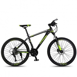 BLTR Mountain Bike Convenient Bicycle Mountain Bike Aluminum Alloy Adult Men and Women Variable Speed Off Road Student Shock Road Lightweight (Color : Black green, Size : Smart version)