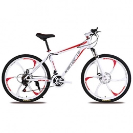 COSCANA Bike COSCANA 26 Inch 21-27 Speed ​​Mountain Bike Dual Disc Brakes Mountain Bicycle Front Suspension City Bicycle MTB Outdoor Mountain BicycleRed-24 Speed