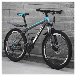 COSCANA Mountain Bike COSCANA Mountain Bike 21-30 Speeds With 17" High Carbon Steel Frame And Front Suspension Bike, Dual Disc Brakes Mountain BicycleBlue-21 Speed
