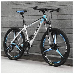 COSCANA Bike COSCANA Mountain Bike 26 Inch 21-30 Speed Front Suspension Bicycle With Dual Disc Brake And High Carbon Steel Frame For Men And WomenBlue-21 Speed