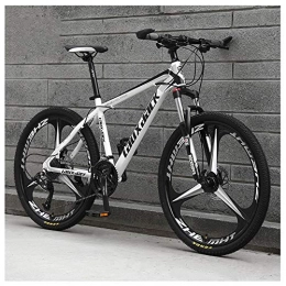 COSCANA Bike COSCANA Mountain Bike 26 Inch 21-30 Speed Front Suspension Bicycle With Dual Disc Brake And High Carbon Steel Frame For Men And WomenWhite-24 Speed