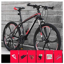 COSCANA Bike COSCANA Mountain Bike, 26 Inch 21-Speed Mountain ​​Bicycle, Road Bike High Carbon Steel Frame Front Suspension MTB For Men WomenRed-27 Speed