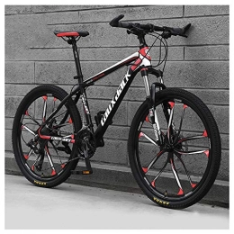 COSCANA Bike COSCANA Mountain Bike 26 Inch Wheel 21-30 Speed With 17 Inch High Carbon Steel Frame Double Disc Brake Front Suspension Anti-Slip BicycleBlack-24 Speed