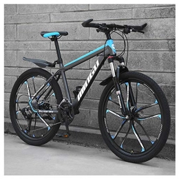 COSCANA Bike COSCANA Mountain Bike With 17" Frame, 21-30 Speed, Front Suspension, Dual Disc Brakes Mountain Bicycle For Men And Women Adult TeensBlue-27 Speed
