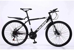 BWJL Mountain Bike Country Mountain Bike 24 / 26 Inch Double Disc Brake, Adult MTB Country Gearshift Bicycle Hardtail Mountain Bike, with Adjustable Seat Carbon Steel Black Spoke Wheel, 24-stage shift, 24inches