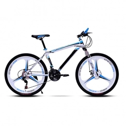 COUYY Bike COUYY Bicycle Mountain Bike 21 / 24 Speed with Double Disc Brake, high-carbon steel Adult MTB, Hardtail Bicycle with Adjustable Seat, White, 24 speed