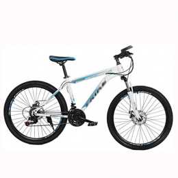 COUYY Bike COUYY bicycle Mountain Bike Adult Variable Speed Bike Adult, Lockable Shock Absorption Front And Rear Double Disc Brakes, White, 27 speed