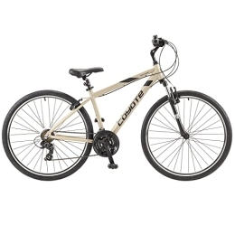 Coyote Mountain Bike Coyote PATHWAY Gents's Front Suspension MTB Bike With 700C Wheels 15-Inch Frame, 21-Speed Shimano Gearing & Shimano EZ Fire Shifters, V-brake, Beige Cream Colour