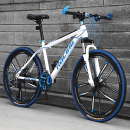 CPY-EX Bike CPY-EX 26 Inch Mountain Bikes, Men's Dual Disc Brake Hardtail Mountain Bike, Bicycle Adjustable Seat, High-Carbon Steel Frame, 21 / 24 / 27 Speed, Black 3 / 6 / 9 Spoke, D3, 21