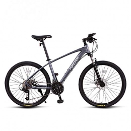CPY-EX Bike CPY-EX Adult Mountain Bike, Double Disc Brake Bikes, 26 Inch Aluminum Alloy Wheels Bicycles, Man Woman General Purpose, 27 Speed, Black, Gray, White, Spokes, A