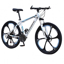 Crazboy Mountain Bike Crazboy Student Mountain Bike, 26 inch Wheels, Mountain Trail Bike High Carbon Steel Folding Outroad Bicycles, 21-Speed Bicycle Full Suspension MTB Gears Dual Disc Brakes Mountain Bicycle (Blue)