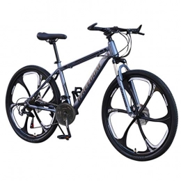Crazboy Bike Crazboy Student Mountain Bike, 26 inch Wheels, Mountain Trail Bike High Carbon Steel Folding Outroad Bicycles, 21-Speed Bicycle Full Suspension MTB Gears Dual Disc Brakes Mountain Bicycle (Gray)