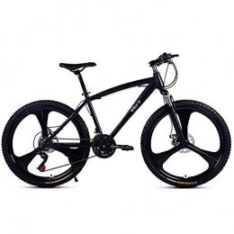 CXSMKP Bike CXSMKP Mountain Bike for Adult, 21 Speed 26 Inch Lightweight Mountain Bikes Dual Disc Brakes Suspension Fork with Hydraulic Damping Wheel, 4Colour Option, Black, 3