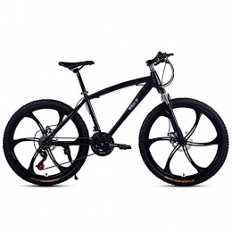 CXSMKP Bike CXSMKP Mountain Bike for Adult, 21 Speed 26 Inch Lightweight Mountain Bikes Dual Disc Brakes Suspension Fork with Hydraulic Damping Wheel, 4Colour Option, Black, 6