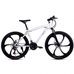 CXSMKP Mountain Bike CXSMKP Mountain Bike for Adult, 21 Speed 26 Inch Lightweight Mountain Bikes Dual Disc Brakes Suspension Fork with Hydraulic Damping Wheel, 4Colour Option, White, 6