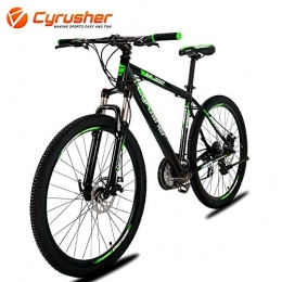 Cyrusher Bike Cyrusher XF300 Mountain Bike 24 Speeds Mens Hard-tail Mountain Bike 27.5' Tire and 19 Inch Aluminum Alloy Frame Fork Suspension with Lockout Bicycle Mechanical Dual Disc Brake(Black-green)