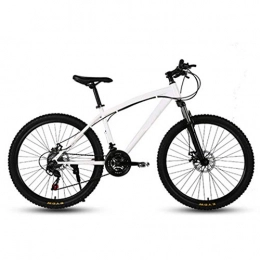 D&XQX Bike D&XQX 26 Inch Mountain Bikes, Dual Disc Brake Hardtail Mountain Bike, Mens Women High-Carbon Steel All Terrain Alpine Bicycle Anti-Slip Bikes, 21 speed