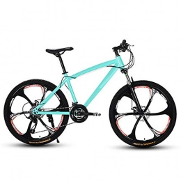 D&XQX Mountain Bike D&XQX 26 Inch Mountain Bikes, Men's Dual Disc Brake Hardtail Mountain Bike, Bicycle Adjustable Seat, High-Carbon Steel Frame, 6 Spoke, 27 speed
