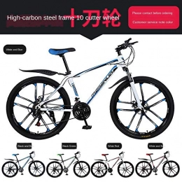 Dafang Mountain Bike Dafang Mountain bike shock absorber bicycle 26 inch disc brake 21 speed student car adult bicycle mountain bike-Carbon steel Ten_26 inch 24 speed