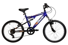 Dallingridge Mountain Bike Dallingridge Blade Junior Full Sus Mountain Bike, 20" Wheel, 6 Speed - Metallic Royal Blue