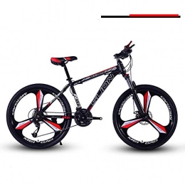 DASLING Bike DASLING 7-Speed Variable Speed Mountain Bike Bicycle Adult 26 Inch Double Disc Brakes Racing Car, 21 Speed_Black Red 2