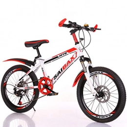 DDSGG Mountain Bike DDSGG Mountain Bike 22 Inch Wheels 7-Speed Front And Rear Disc Brakes Bicycle Shock Absorber Non-Slip Bicycle Suitable for Adults Or Teenagers, white red