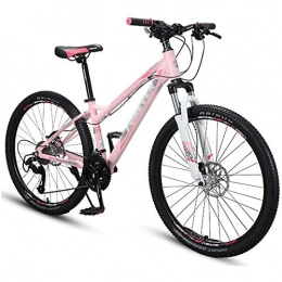 DFEIL Bike DFEIL 26 Inch Womens Variable Speed Mountain Bikes, Aluminum Frame Hardtail Cross-country Mountain Bicycle, Adjustable Seat & Handlebar, Bicycle With Front Suspension (Color : 27 speed)