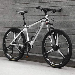 DFEIL Bike DFEIL White 26 Inch Cross-country Mountain Bike, High-carbon Steel Hardtail Mountain Bike, Mountain Bicycle With Front Suspension Adjustable Seat (Color : 21 speed)
