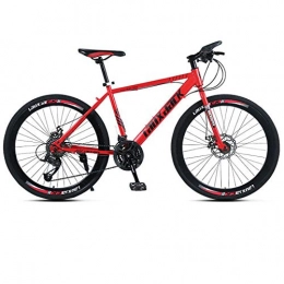 DGAGD Mountain Bike DGAGD 24 / 26 inch mountain bike bicycle male and female variable speed road racing light pedal bicycle spoke wheel-red_24 inches