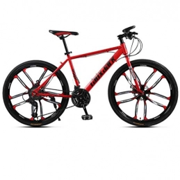 DGAGD Mountain Bike DGAGD 24 / 26 inch mountain bike bicycle male and female variable speed road racing light pedal bicycle ten cutter wheels-red_26 inches