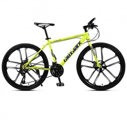 DGAGD Bike DGAGD 24 / 26 inch mountain bike bicycle male and female variable speed road racing light pedal bicycle ten cutter wheels-yellow_26 inches