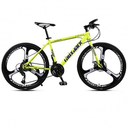 DGAGD Mountain Bike DGAGD 24 / 26 inch mountain bike bicycle men's and women's variable speed road racing light bicycle three-wheel-yellow_24 inches