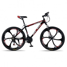 DGAGD Bike DGAGD 24-inch aluminum alloy frame mountain bike variable speed six-wheel road bike-Black red_24 speed
