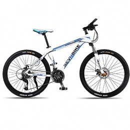 DGAGD Bike DGAGD 24 inch aluminum alloy frame mountain bike variable speed spoke wheel road bike-White blue_21 speed