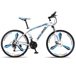 DGAGD Bike DGAGD 24-inch aluminum alloy frame mountain bike variable speed three-wheel road bike-White blue_27 speed
