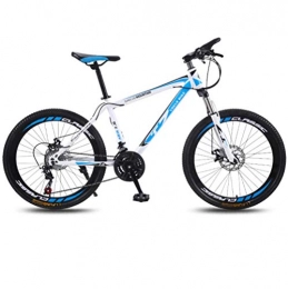 DGAGD Bike DGAGD 24 inch bicycle mountain bike adult variable speed light bicycle 40 cutter wheels-White blue_21 speed
