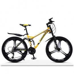 DGAGD Bike DGAGD 24 inch downhill soft tail mountain bike variable speed adult three-wheeled bicycle-yellow_24 speed