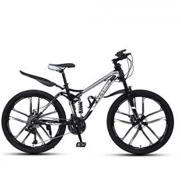 DGAGD Mountain Bike DGAGD 24 inch downhill soft tail mountain bike variable speed male and female ten-wheel mountain bike-Black and silver_21 speed