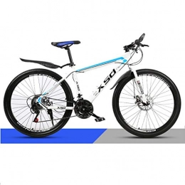 DGAGD Bike DGAGD 24 inch mountain bike adult male and female variable speed light road racing spoke wheel-White blue_21 speed