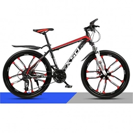 DGAGD Mountain Bike DGAGD 24 inch mountain bike adult male and female variable speed light road racing ten-knife wheel-Black red_24 speed