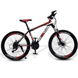 DGAGD Bike DGAGD 24 inch mountain bike adult male and female variable speed travel bicycle spoke wheel-Black red_24 speed