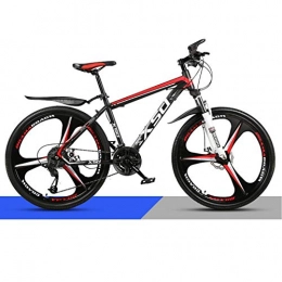 DGAGD Mountain Bike DGAGD 24 inch mountain bike adult men and women variable speed light road racing three-knife wheel No. 2-Black red_27 speed