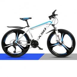 DGAGD Bike DGAGD 24 inch mountain bike adult men and women variable speed light road racing three-knife wheel No. 2-White blue_21 speed