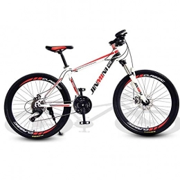 DGAGD Bike DGAGD 24 inch mountain bike adult men and women variable speed mobility bicycle 40 cutter wheels-White Red_21 speed